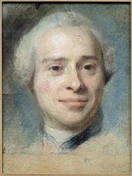 Portrett av Jean Le Rond d'Alembert (1717-83) 1753 (pastell på papir)